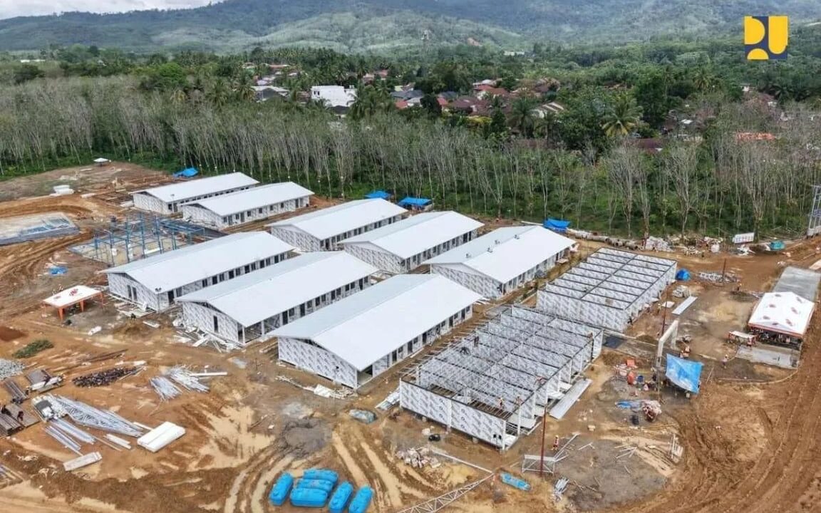 Kementerian PU Bangun 245 Unit Huntara di Kecamatan Batangtoru dengan Fasilitas Lengkap Layak Huni