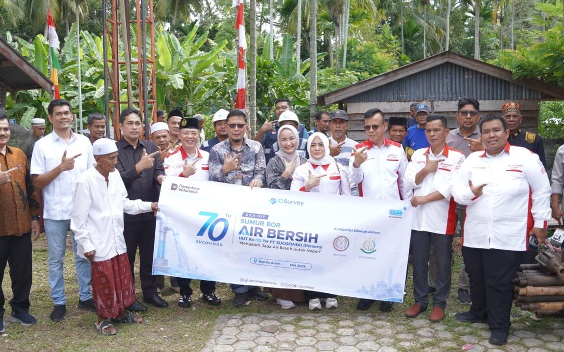 Kolaborasi ABPEDNAS–SUCOFINDO Kick Off Pembangunan 70 Sumur Air Bersih dari Aceh hingga Merauke