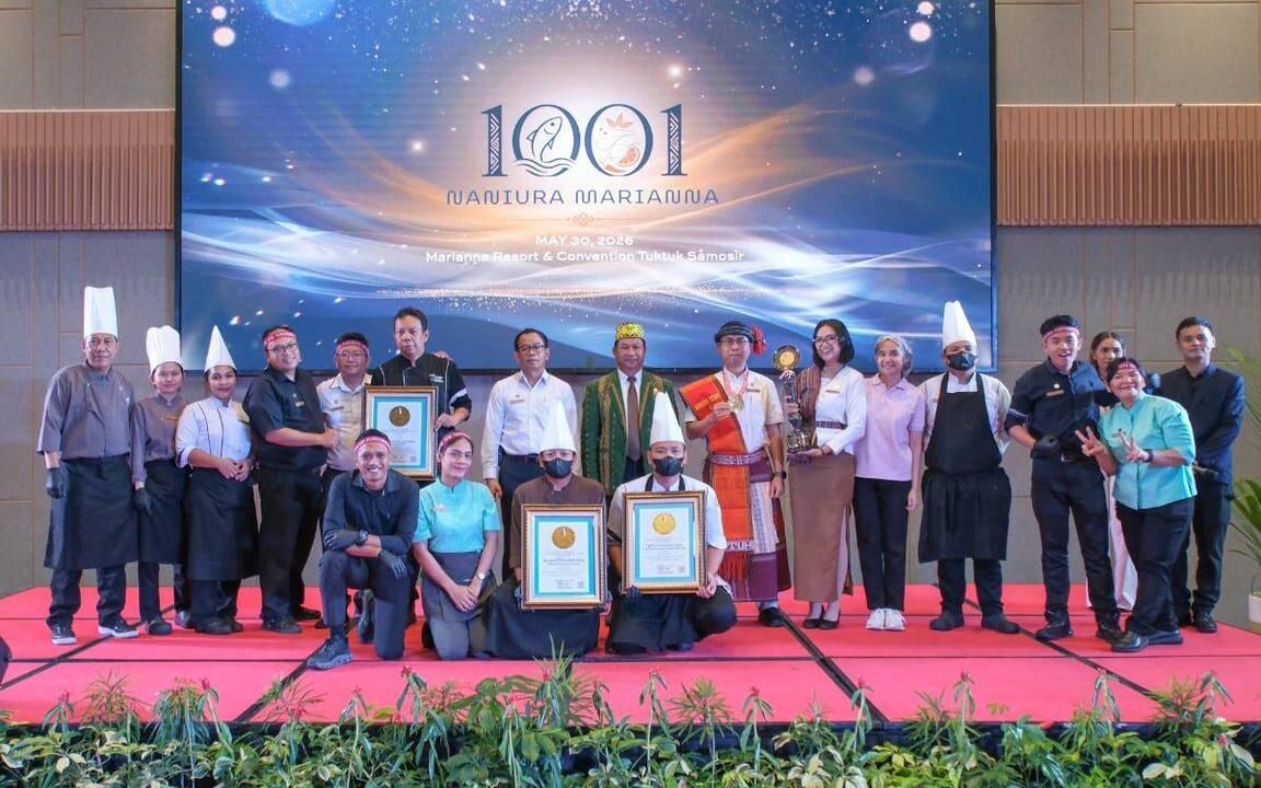 Marianna Resort Tuktuk Samosir Pecahkan Rekor LEPRID Lewat “1001 Naniura”, Angkat Kuliner Batak ke Panggung Nasional