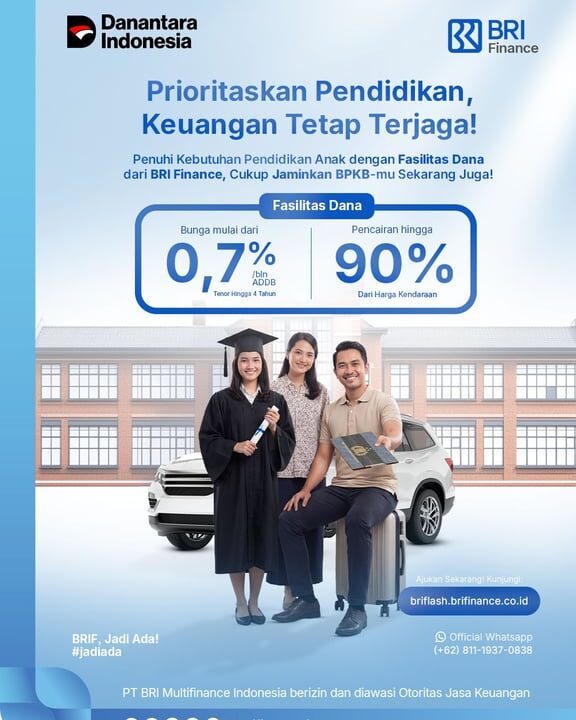Siapkan Dana Pendidikan Anak di Tahun Ajaran Baru,  BRI Finance Hadirkan Solusi Dana Fleksibel