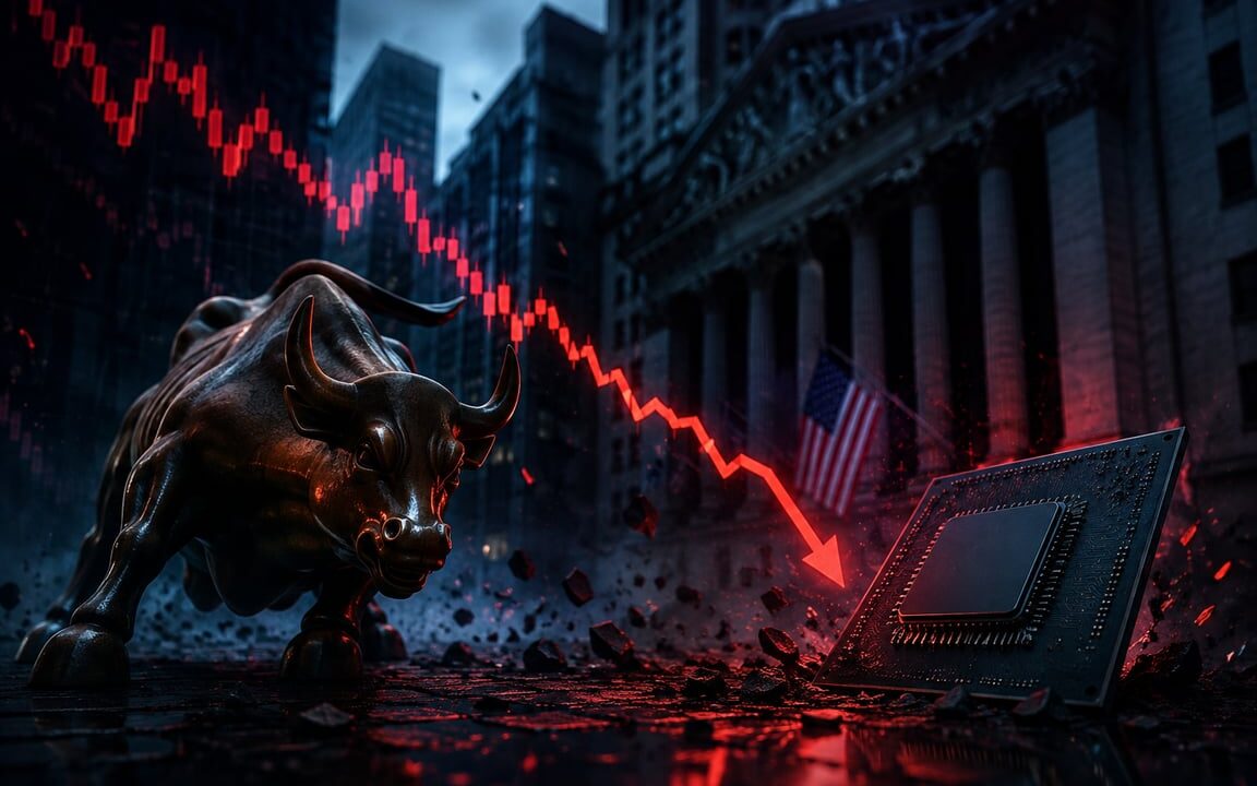 Wall Street Melemah Tajam, Saham Teknologi dan Semikonduktor Jadi Penekan Utama