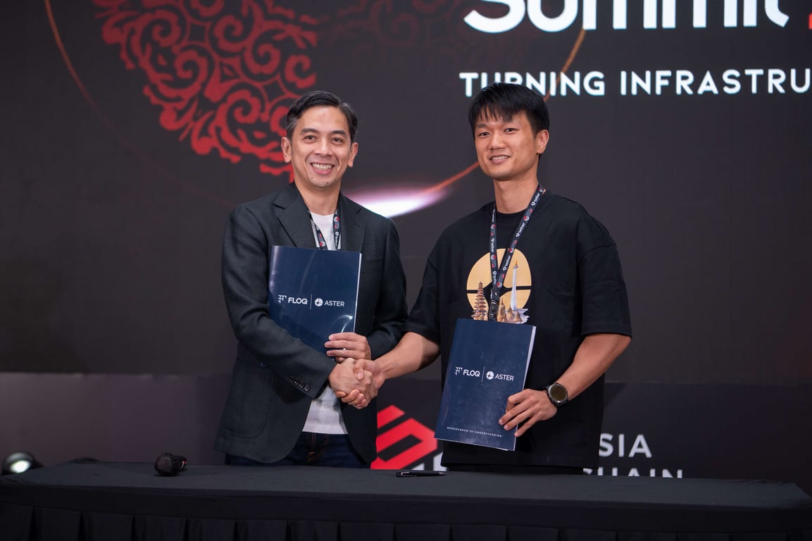 FLOQ dan ASTER Tandatangani MoU di Indonesia Blockchain Week 2026 Perluas Akses Web3 di Indonesia FLOQ dan ASTER Tandatangani MoU di Indonesia Blockchain Week 2026 Perluas Akses Web3 di Indonesia