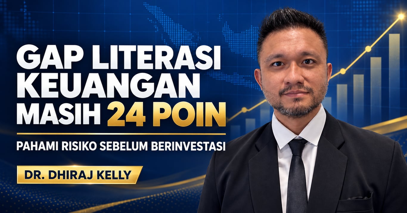 Gap Literasi Keuangan Masih 24 Poin, Dhiraj Kelly Dorong Masyarakat Memahami Risiko sebelum Berinvestasi Gap Literasi Keuangan Masih 24 Poin, Dhiraj Kelly Dorong Masyarakat Memahami Risiko sebelum Berinvestasi