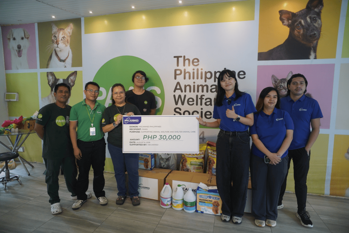 MECANMED and MECANVET Support PAWS with PHP 30,000 Donation for Rescued Animals MECANMED and MECANVET Support PAWS with PHP 30,000 Donation for Rescued Animals