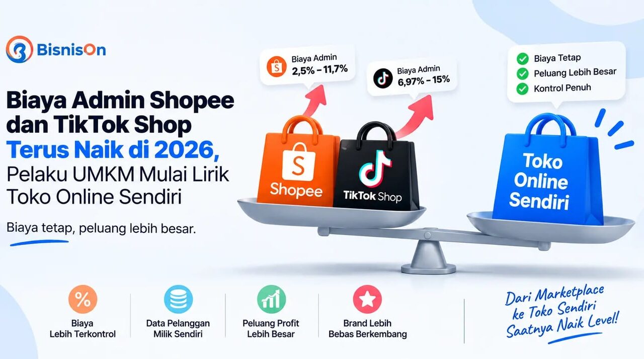 Biaya Admin Shopee dan TikTok Shop Terus Naik di 2026, Pelaku UMKM Mulai Lirik Toko Online Sendiri