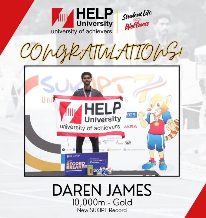 HELP University’s Daren James Nair Crowned SUKIPT 2026 Sportsman After Historic Triple Gold