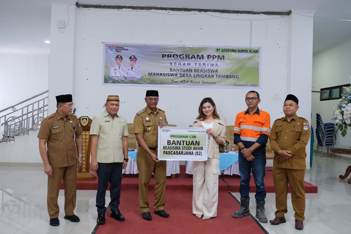 PT ASA Serahkan Beasiswa Pendidikan bagi 14 Mahasiswa di Bolaang Mongondow Timur PT ASA Serahkan Beasiswa Pendidikan bagi 14 Mahasiswa di Bolaang Mongondow Timur