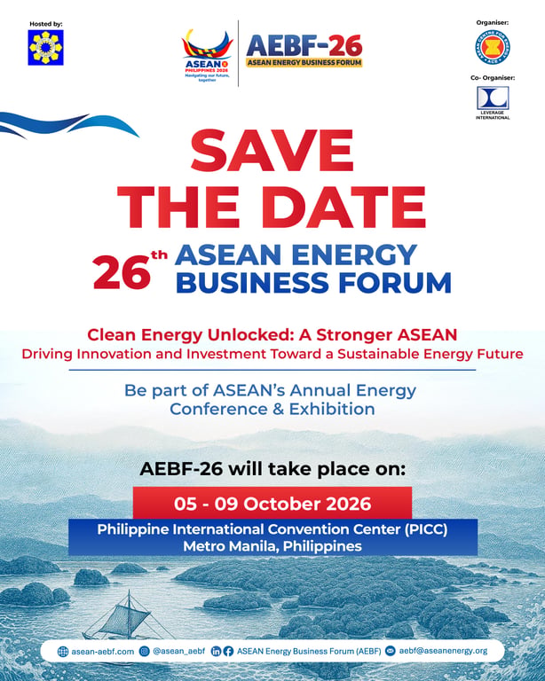 ASEAN Energy Business Forum (AEBF) 2026 to Convene Regional Energy Leaders in Manila ASEAN Energy Business Forum (AEBF) 2026 to Convene Regional Energy Leaders in Manila