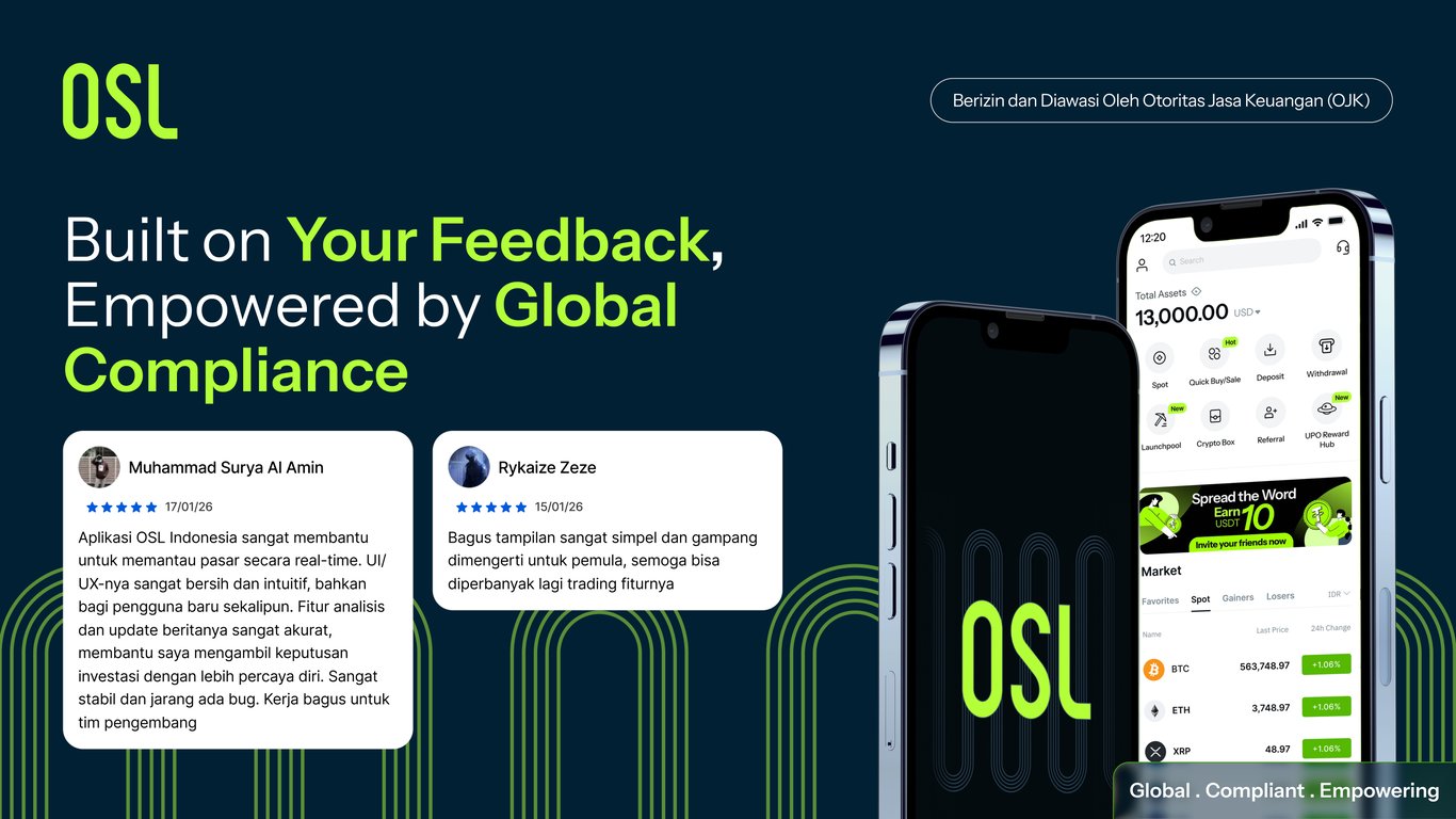 OSL Indonesia Perkuat Fokus pada Kebutuhan Investor, di Tengah Volatilitas Global dan Industri Kripto yang Kian Matang OSL Indonesia Perkuat Fokus pada Kebutuhan Investor, di Tengah Volatilitas Global dan Industri Kripto yang Kian Matang