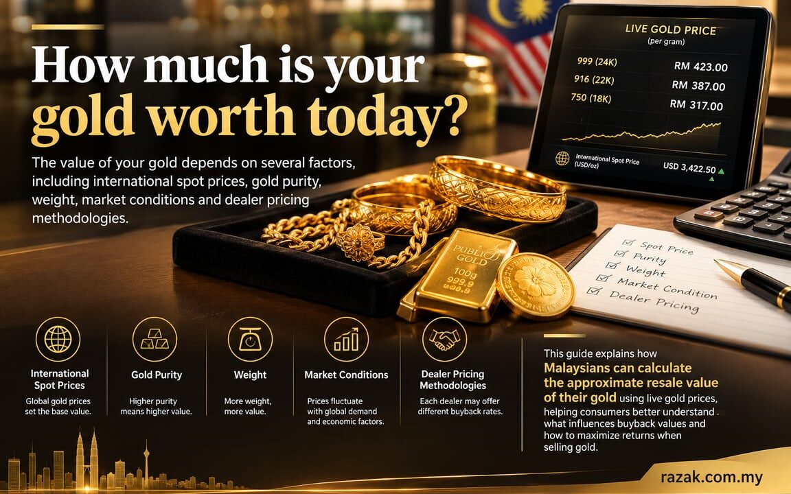 Live Gold Price Malaysia: How to Calculate the Resale Value of Your Gold Today