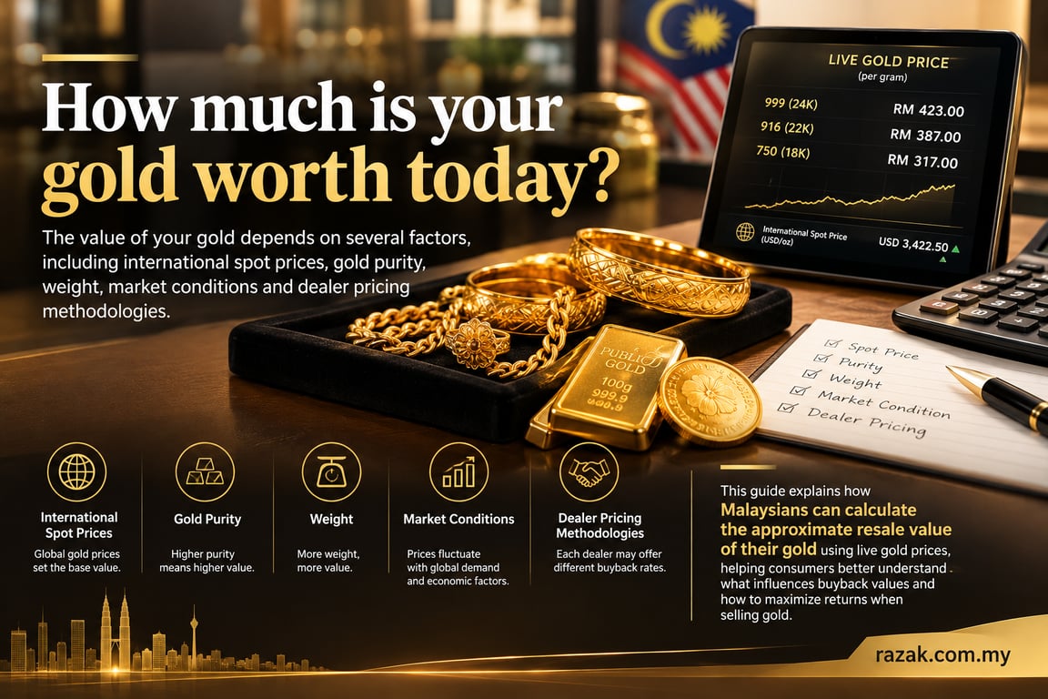 Live Gold Price Malaysia: How to Calculate the Resale Value of Your Gold Today Live Gold Price Malaysia: How to Calculate the Resale Value of Your Gold Today