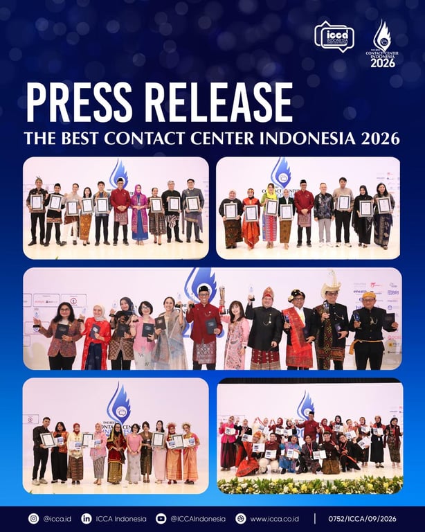 Indonesia Contact Center Association Sukses Gelar Awards Ceremony TBCCI 2026 Indonesia Contact Center Association Sukses Gelar Awards Ceremony TBCCI 2026