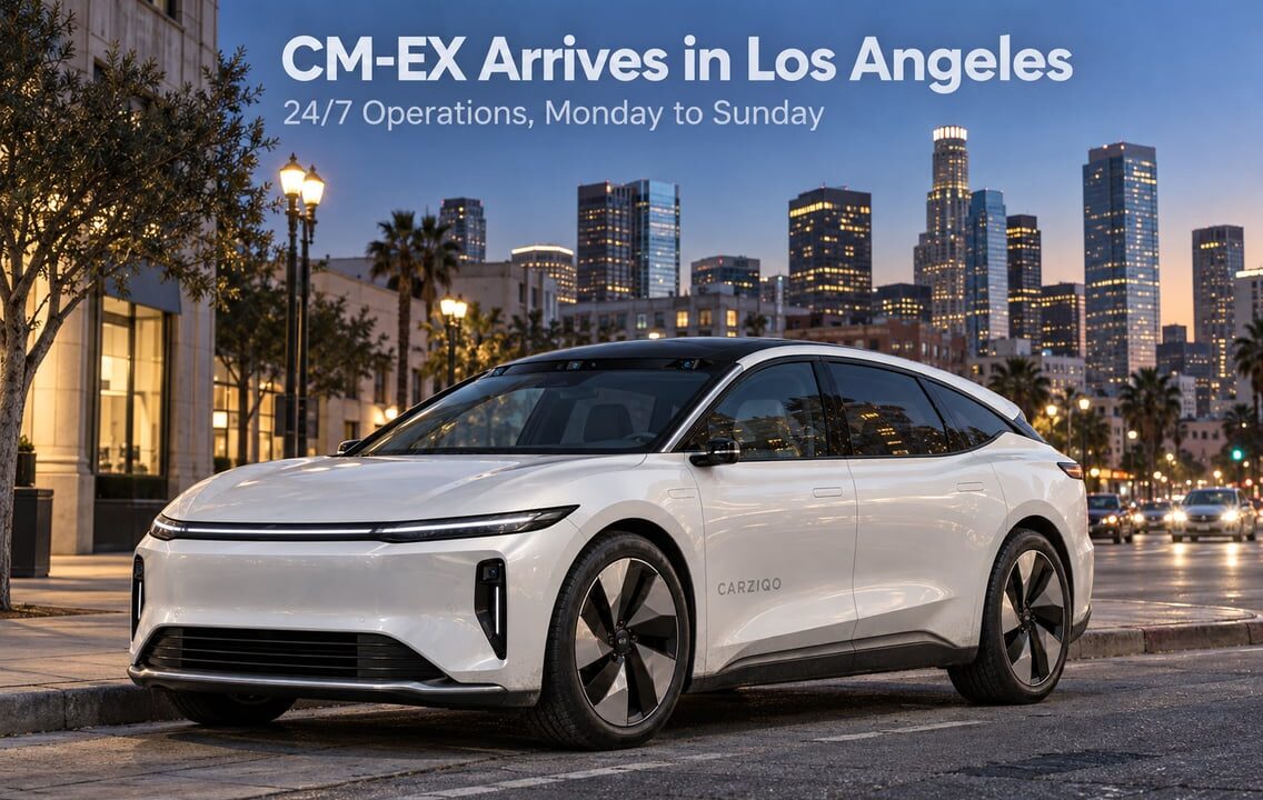 Carziqo Adds CM-EX Autonomous Ride-Hailing Vehicles to Los Angeles Operations