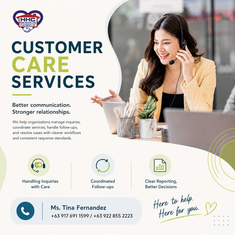 Home Health Care Placements, Inc. expands Customer Care Services to support organizations Home Health Care Placements, Inc. expands Customer Care Services to support organizations