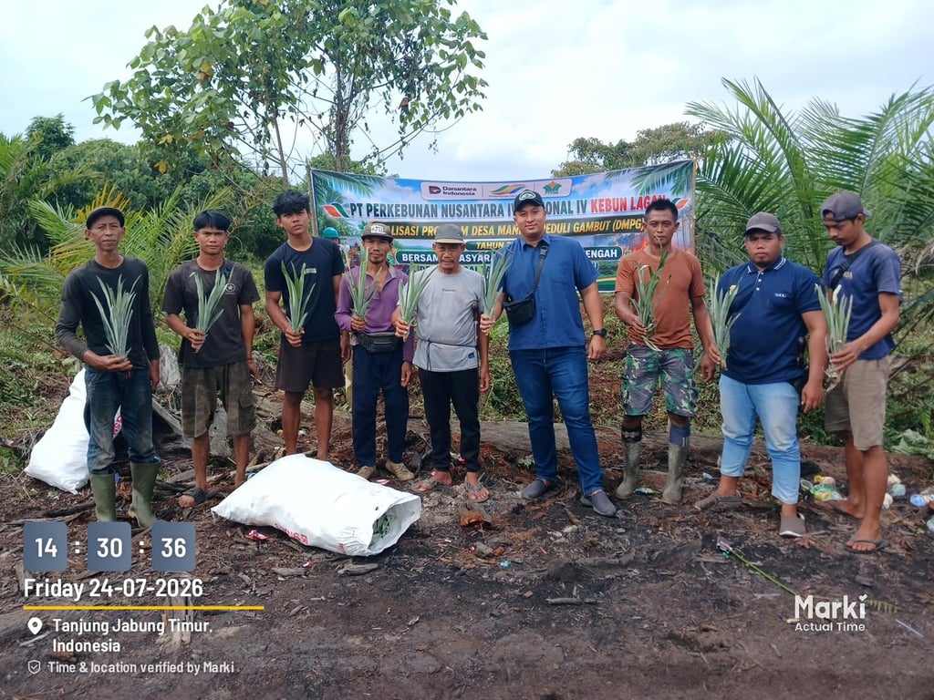 Tingkatkan Pendapatan Warga, PTPN IV PalmCo, Subholding PTPN III (Persero) Salurkan Ribuan Bibit Nanas untuk Dua Desa di Jambi