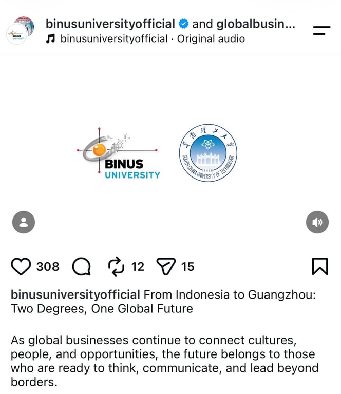 Kerja Sama Indonesia–Tiongkok Semakin Erat, BINUS UNIVERSITY Perluas Pengalaman Belajar Global bagi Mahasiswa Kerja Sama Indonesia–Tiongkok Semakin Erat, BINUS UNIVERSITY Perluas Pengalaman Belajar Global bagi Mahasiswa