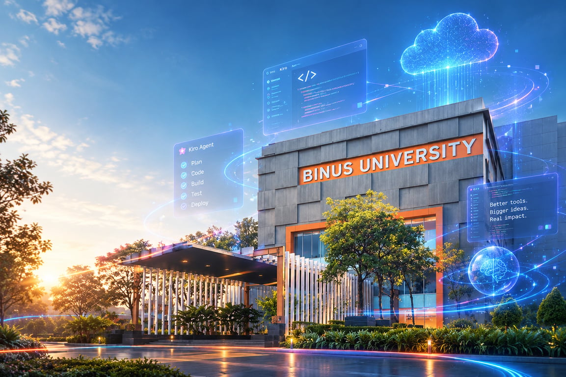 BINUS UNIVERSITY Terpilih sebagai Satu-Satunya Universitas di Indonesia dalam Kiro Students, Buka Akses AI Development Eksklusif bagi Binusian BINUS UNIVERSITY Terpilih sebagai Satu-Satunya Universitas di Indonesia dalam Kiro Students, Buka Akses AI Development Eksklusif bagi Binusian