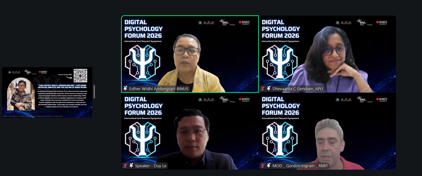 Ketika AI Makin Dekat dengan Manusia, Digital Psychology BINUS UNIVERSITY Bahas Dampak Bagi Manusia di Digital Psychology Forum 2026