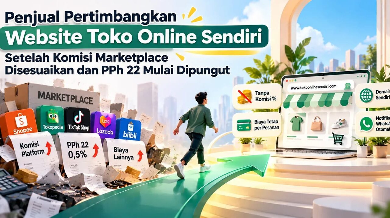 Penjual Pertimbangkan Website Toko Online Sendiri Setelah Komisi Marketplace Disesuaikan dan PPh 22 Mulai Dipungut
