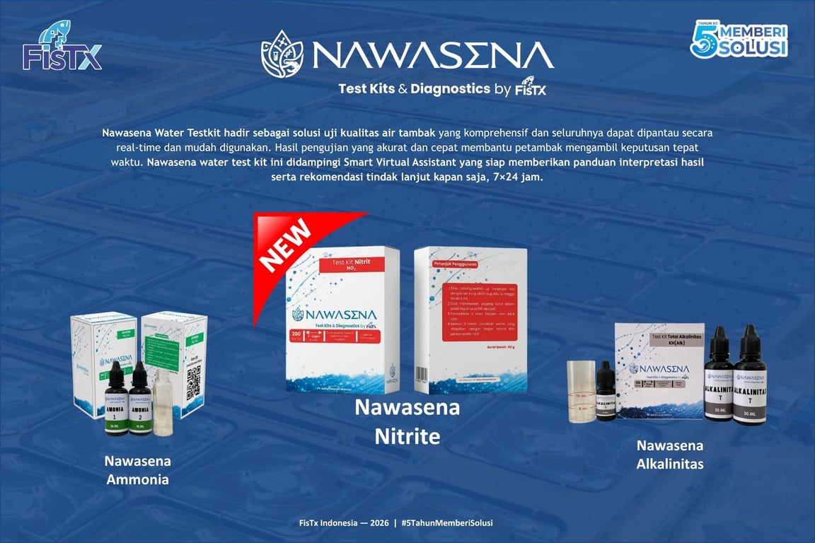 FisTx Lengkapi NAWASENA Water Test Kit dengan Varian Nitrit, Pantau Tiga Parameter Kunci Tambak Lebih Mudah dan Terjangkau