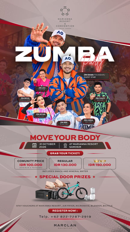 Zumba Party Hadir di Marianna Resort, Satukan Komunitas dari Berbagai Daerah