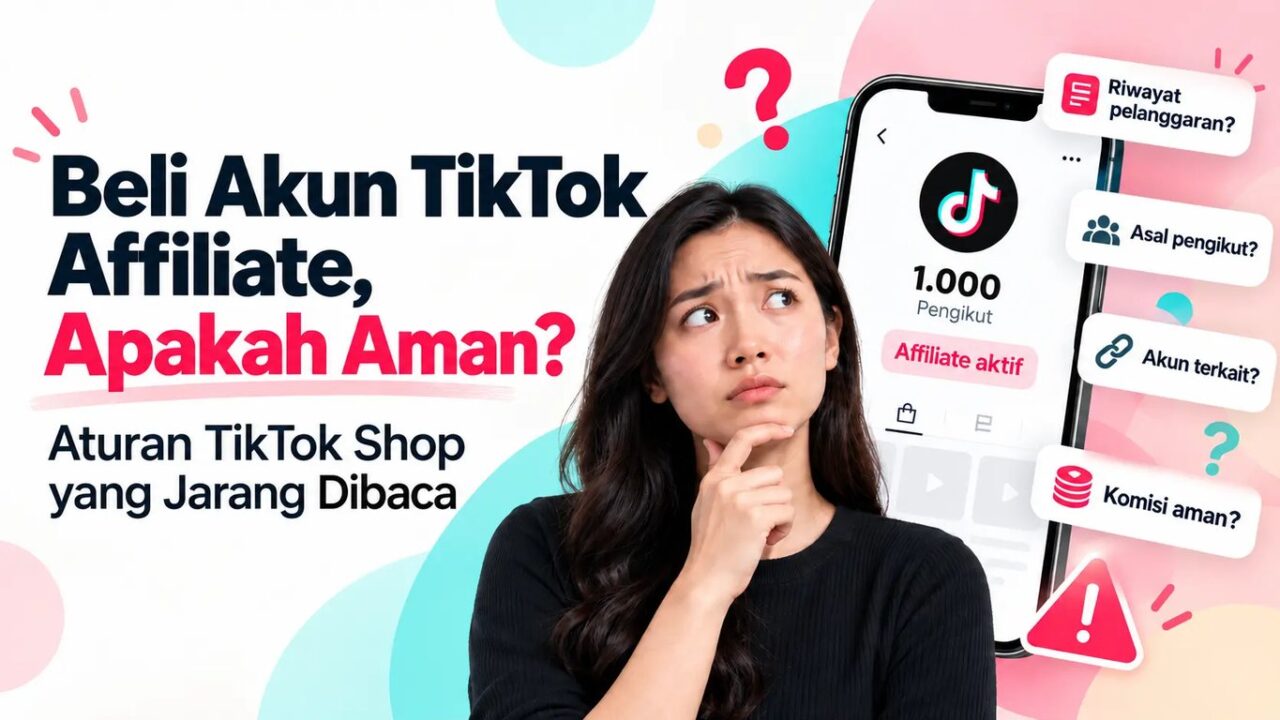 Beli Akun TikTok Affiliate, Apakah Aman? Ini Aturan dari TikTok Shop yang Jarang Dibaca
