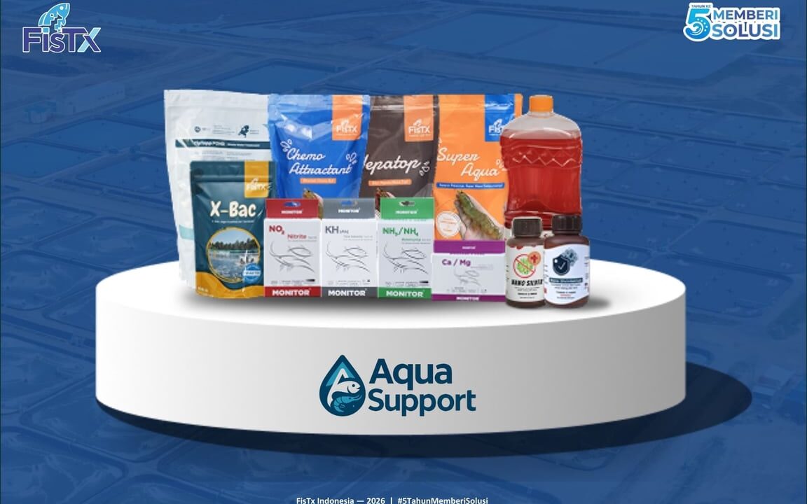FisTx Hadirkan Aqua Support, Solusi Saat Siklus Budidaya Udang Sedang Berjalan