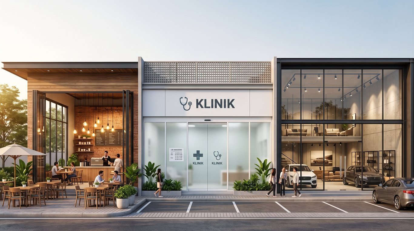 Kafe, Klinik, dan Showroom Butuh Ruang yang Tidak Sama Kafe, Klinik, dan Showroom Butuh Ruang yang Tidak Sama