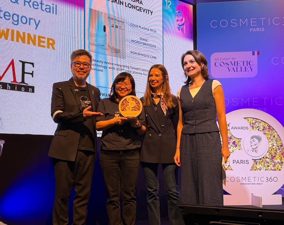 Taiwan’s JUBILEE Biomedical Wins France’s COSMETIC 360 Innovation Award, Bringing Cold Plasma Skincare Innovation to Malaysia Taiwan’s JUBILEE Biomedical Wins France’s COSMETIC 360 Innovation Award, Bringing Cold Plasma Skincare Innovation to Malaysia