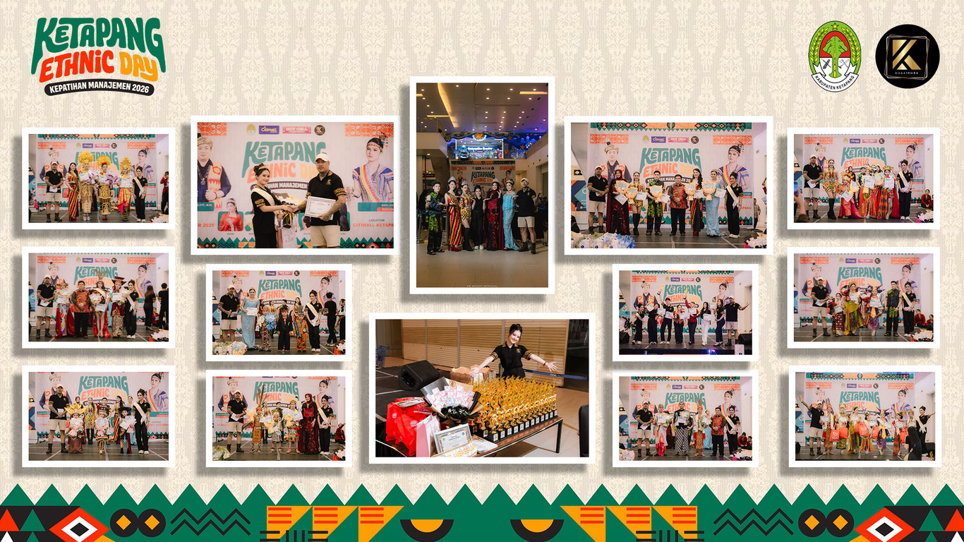 KEPATIHAN MANAJEMEN / K MANAJEMEN PECAHKAN REKOR PESERTA FASHION SHOW TERBANYAK TAHUN 2026 MELALUI “KETAPANG ETHNIC DAY 2026” KEPATIHAN MANAJEMEN / K MANAJEMEN PECAHKAN REKOR PESERTA FASHION SHOW TERBANYAK TAHUN 2026 MELALUI “KETAPANG ETHNIC DAY 2026”