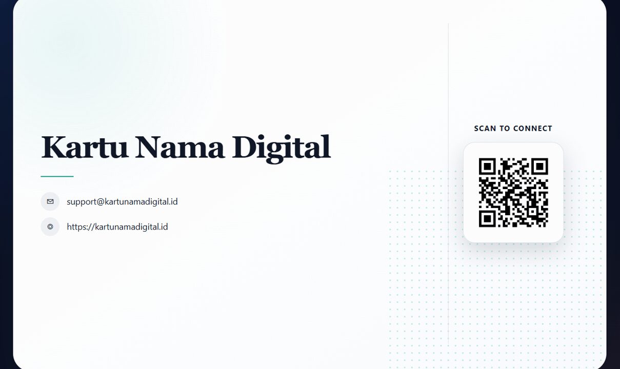 Beralihlah dari Kartu Nama Kertas, KartuNamaDigital.id Resmi Diluncurkan: Hadirkan Solusi Profil Profesional Interaktif Berbasis QR Code