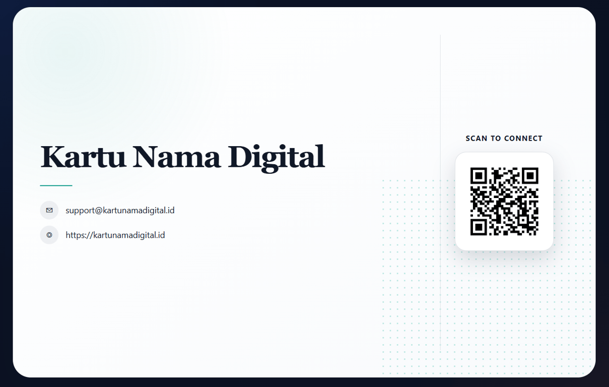Beralihlah dari Kartu Nama Kertas, KartuNamaDigital.id Resmi Diluncurkan: Hadirkan Solusi Profil Profesional Interaktif Berbasis QR Code Beralihlah dari Kartu Nama Kertas, KartuNamaDigital.id Resmi Diluncurkan: Hadirkan Solusi Profil Profesional Interaktif Berbasis QR Code
