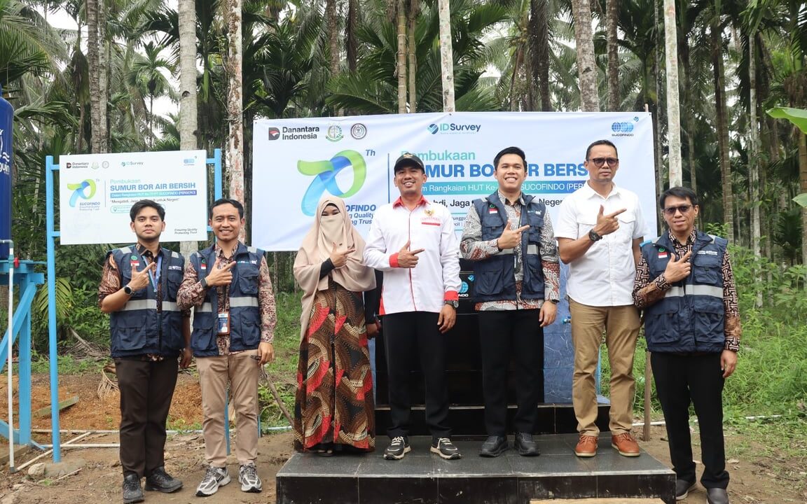 HUT ke-70 SUCOFINDO: Dukung Akses Air Bersih untuk Negeri melalui Sumur Bor di Kalimantan Barat