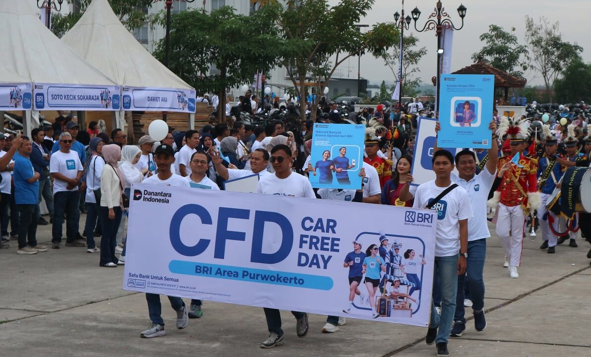 BRI Area Purwokerto Gelar Car Free Day, Dorong Gaya Hidup Sehat dan Pemberdayaan UMKM