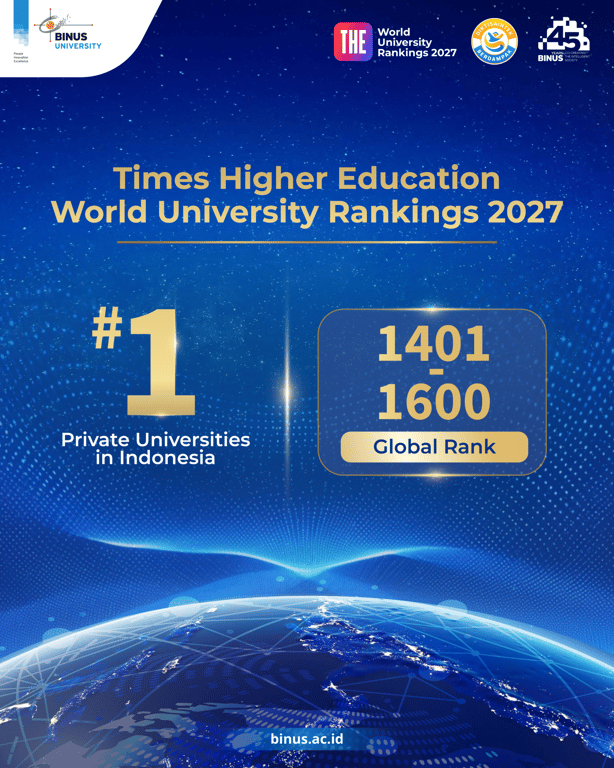 BINUS University Pertahankan Posisi sebagai Perguruan Tinggi Swasta #1 di Indonesia dalam Times Higher Education World University Rankings 2027 BINUS University Pertahankan Posisi sebagai Perguruan Tinggi Swasta #1 di Indonesia dalam Times Higher Education World University Rankings 2027