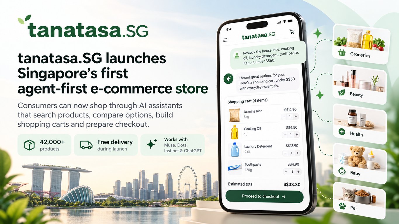 Tanatasa Launches Singapore’s First Agent-First E-Commerce Store, Letting AI Assistants Shop for Consumers Tanatasa Launches Singapore’s First Agent-First E-Commerce Store, Letting AI Assistants Shop for Consumers